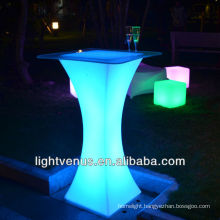 led glass table for party/event